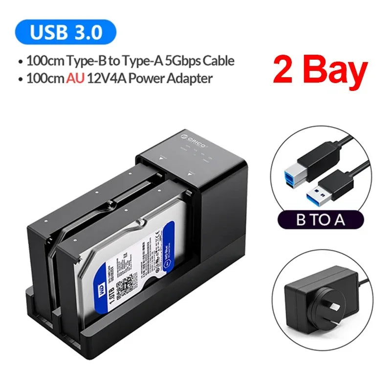 ORICO 2/5 Bay SATA to USB 3.0 HDD Docking Station with Offline Clone Function