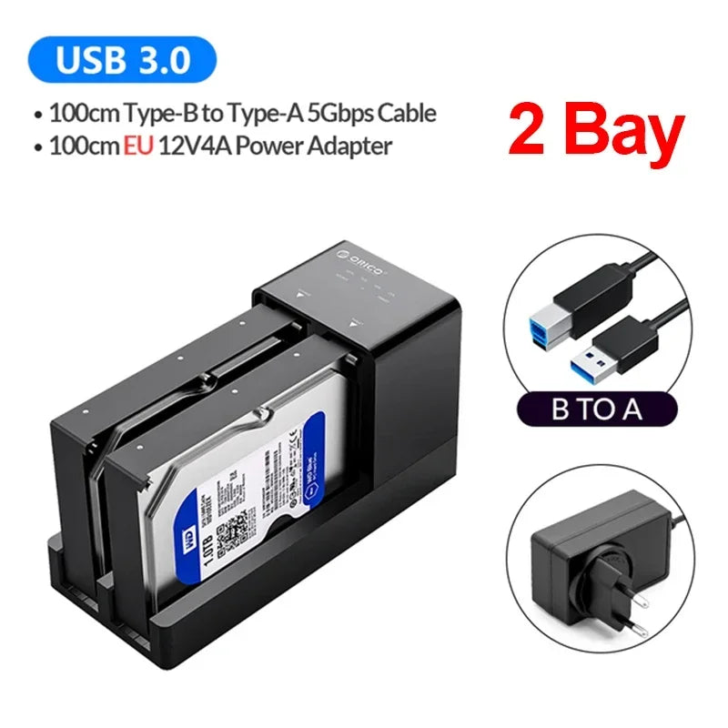 ORICO 2/5 Bay SATA to USB 3.0 HDD Docking Station with Offline Clone Function