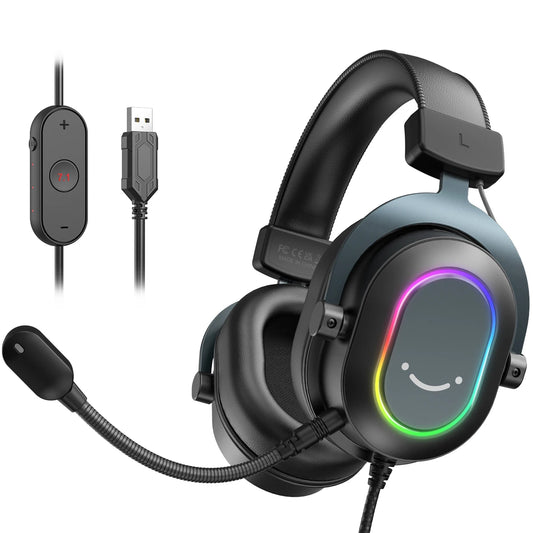 Fifine H6 RGB Gaming Headset: Immersive Sound, RGB Lighting, and All-Day Comfort